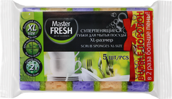 Губки для посуды MASTER FRESH XL Bubble, 5 шт, фотография