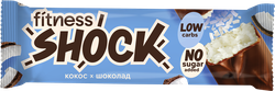 Батончик протеиновый FITNESSHOCK Кокос, глазированный, без сахара, 50г, изображение