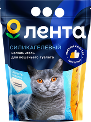 Наполнитель силикагелевый для кошачьего туалета ЛЕНТА, 3кг, детальное фото