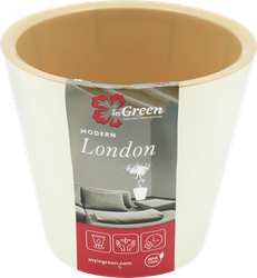 Горшок для цветов Ingreen London 1л d=12.5см, сливочный, фотография