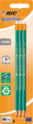 Набор чернографитных карандашей BIC Evolution, с ластиком, 3шт, картинка