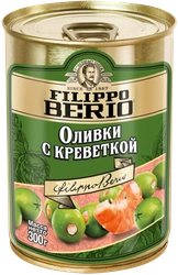 Оливки без косточки FILIPPO BERIO с креветкой, 300г