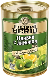 Оливки без косточки FILIPPO BERIO с лимоном, 300г
