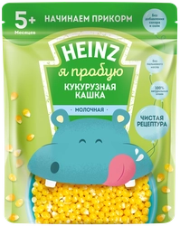 Каша кукурузная HEINZ Я пробую, молочная, с 4 месяцев, 180г