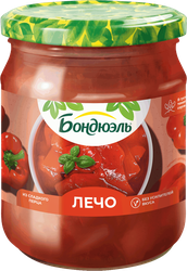 Лечо БОНДЮЭЛЬ отборный перец в томатном соусе, 520г, изображение