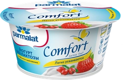 Йогурт PARMALAT Comfort Клубника, шиповник безлактозный 3%, без змж, 130г