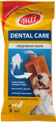 Лакомство для собак BIFF Dental Care Снек жевательный с говядиной, для мелких пород, 45г