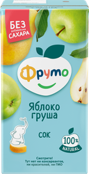 Сок ФРУТОНЯНЯ Яблоко, груша с мякотью без сахара, с 3 лет, 500мл, картинка