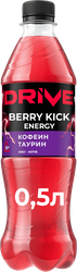 Напиток энергетический DRIVE ME Ягодный вкус тонизирующий газированный, 0.5л, вид