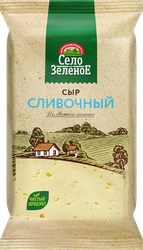 Сыр СЕЛО ЗЕЛЕНОЕ Сливочный 50%, без змж, 180г, детальное фото