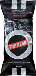 Салфетки влажные для салона автомобиля TOP GEAR, 30шт, изображение