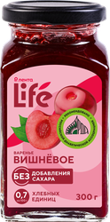 Варенье ЛЕНТА LIFE Вишневое, без сахара, 300г, фото