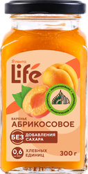Варенье ЛЕНТА LIFE Абрикосовое, без сахара, 300г, фотография