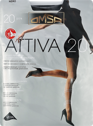 Колготки женские OMSA Attiva 20 den nero 2, изображение