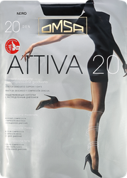 Колготки женские OMSA Attiva 20 den nero 3, картинка