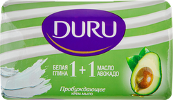 Крем-мыло DURU 1+1 Глина&Масло авокадо, 80г, вид