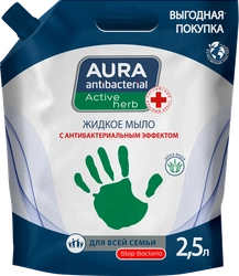 Жидкое мыло AURA Antibacterial Алоэ, 2,5л