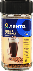 Кофе растворимый ЛЕНТА с ароматом ирландского крема сублимированный, 95г, детальное фото