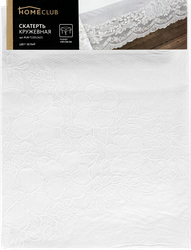 Скатерть кружевная HOMECLUB 150x230см, белая, бежевая, Арт. RUB-T22012625, изображение