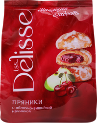 Пряники DELISSE с яблочно-вишневой начинкой, 300г, крупный план