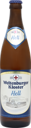 Пиво светлое WELTENBURGER KLOSTER Hell фильтрованное пастеризованное 4,9%, 0.5л, фотография