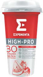 Напиток кисломолочный EXPONENTA High-pro Клубника, арбуз обезжиренный с высоким содержанием белка, без змж, 250г, картинка