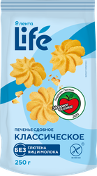 Печенье безглютеновое ЛЕНТА LIFE Классическое, сдобное, 250г, изображение