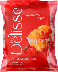Маффины DELISSE Клубничные, 450г, крупный план