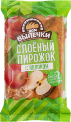 Пирожок слоеный ДОМ ВЫПЕЧКИ с яблоком, 70г, вид
