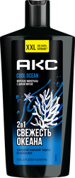Гель для душа и шампунь мужской AXE Cool ocean Морские минералы с дикой мятой, 610мл, картинка