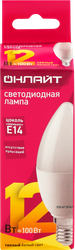 Лампа светодиодная ОНЛАЙТ LED 12Вт, 2700К, Е14, свеча Арт. 90054, фотография