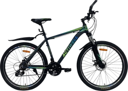 Велосипед ACTIWELL Journey, 26" 21 скорость, графитно-зелено-голубой, сине-бирюзовый, Арт. JRN26AL-M