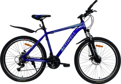 Велосипед ACTIWELL Journey, 26" 21 скорость, сине-бирюзовый, графитно-оранжево-голубой, Арт. JRN26AL-M