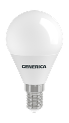 Лампа светодиодная GENERICA G45 шар 12Вт 230В 3000К E14, Арт. LL-G45-12-230-30-E14-G, фото