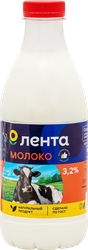 Молоко пастеризованное ЛЕНТА 3,2%, без змж, 900мл, фото
