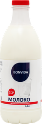 Молоко пастеризованное BONVIDA 3,2%, без змж, 1400мл, изображение