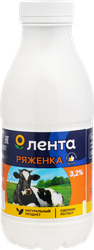 Ряженка ЛЕНТА 3,2%, без змж, 420г, картинка