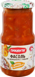 Фасоль ПИКАНТА По-домашнему, с грибами, 470г, картинка