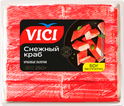 Крабовые палочки VICI Снежный краб 200+50г, 250г, детальное фото
