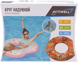 Круг для плавания надувной ACTIWELL d=91см, Арт. BrTropics01, изображение