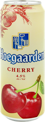 Напиток пивной HOEGAARDEN со вкусом вишни нефильтрованный пастеризованный 4,5%, 0.45л, картинка