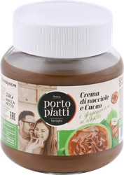 Паста PORTO PIATTI с фундуком и какао, 350г, картинка