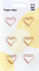 Скрепки фигурные MESHU Hearts 2,7см, Арт. MS_41587, 6шт, вид