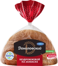 Хлеб ржано-пшеничный КОЛОМЕНСКОЕ ДАНИЛОВСКИЙ бездрожжевой, в нарезке, 
350г