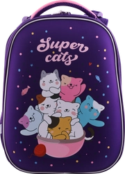 Ранец ученический ЛЕНТА KIDS/КРОК&ДИЛЛИ Super cats, Арт. AB-MGLT01