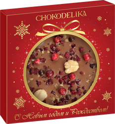 Шоколад молочный CHOKODELIKA вишня, фундук, карамель, 75г, картинка