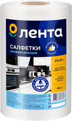 Салфетки ЛЕНТА 23х25см, в рулоне, 60шт, детальное фото