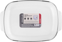 Форма для запекания HOMECLUB Fornello 38x25х6,5см, прямоугольная, жаропрочное стекло, Арт. RGC-5 3,8л, детальное фото