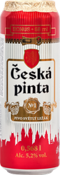 Пиво светлое CESKA PINTA №1 Lezak фильтрованное пастеризованное 5,2%, 0.568л, вид