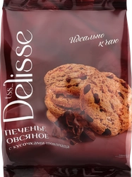 Печенье овсяное DELISSE с кусочками шоколада, 300г